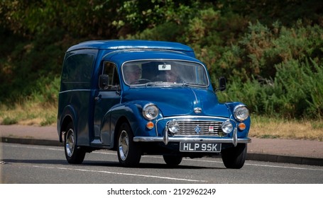 Woburn,Beds,UK - August 20th 2022. Blue 1971 Austin 8cwt Van