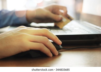 wocomputer laptop for online shopping or reporting lost card - Shutterstock ID 344833685