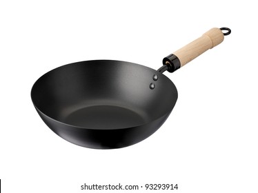 Wok, Isolated On White Background