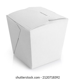 Wok Paper Box, Isolated On White Background