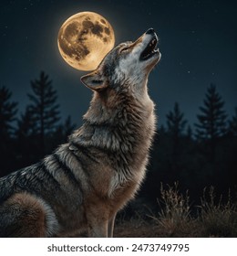 The wolf, an iconic apex predator, embodies both grace and ferocity. With its sleek fur, keen senses, and haunting howl, the wolf roams the forests and plains in packs, displaying remarkable.