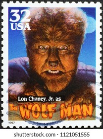 
Wolf Man On American Postage Stamp
