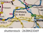 Wolfsberg and St Andrä highlighted on travel map