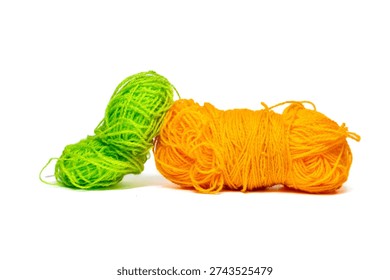 Woll thread with white background