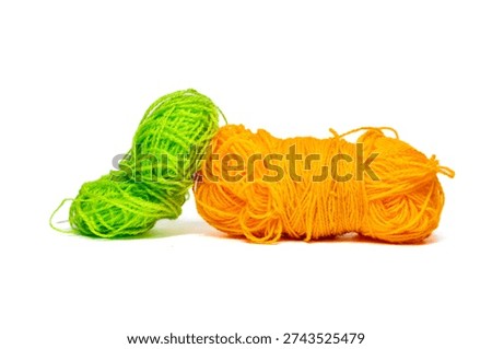 Woll thread with white background
