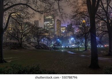 Wollman Rink Ice Skating In Central Park New York.