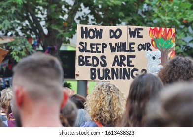 Wollongong NSW Australia January 11 2020 Climate Change Rallye For Bushfire Crisis