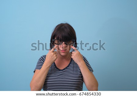 Woman in 3d glasses