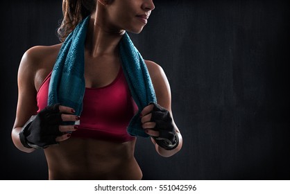 Woman after gym workout