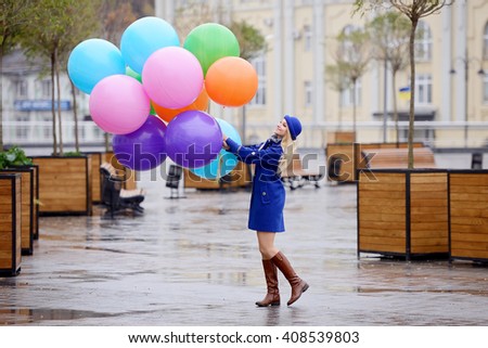 Similar – Young teenage girl blowing pink bubble gum