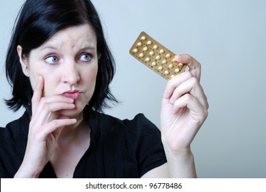 Woman With Anti-baby Pill