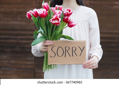 Woman Apologizing