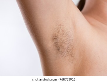 Woman with armpit hair, female hairy armpit, 
