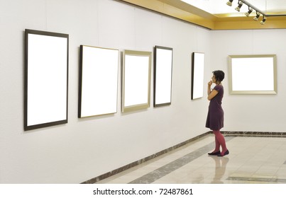 Woman At Art Gallery.Other Images,