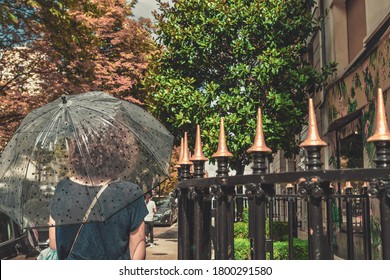 Woman At The Avenue Montaigne In Paris