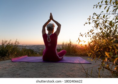 Woman Back View Holding Hands While Stock Photo 1802406622 | Shutterstock