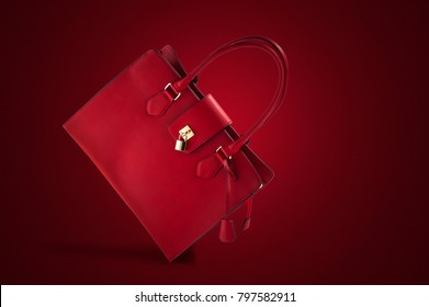 Woman Bag In Red. Fashion Accessories