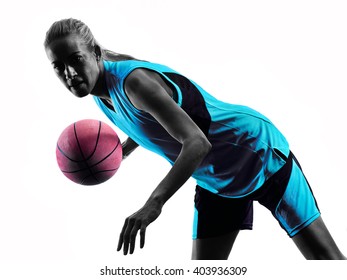 Woman Basketball Player Silhouette