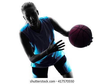 Woman Basketball Player Silhouette