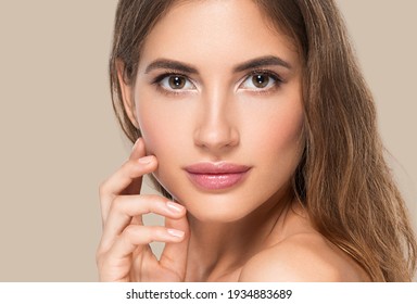 Woman beautiful face healthy skin care natural beauty young model - Shutterstock ID 1934883689