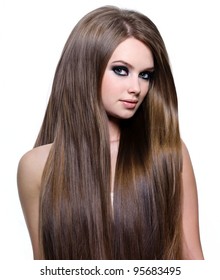 Woman Beautiful Healthy Long Straight Hair Stock Photo (edit Now) 95683495