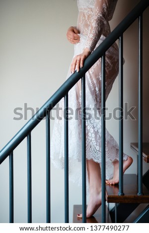 Similar – Image, Stock Photo Sleeping Beauty on the way to the tower room