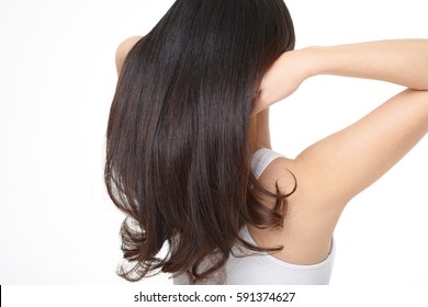 Woman With Beautiful Long Hair