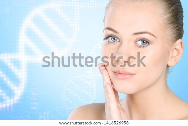Woman Beauty Gene Therapy Concept Stock Photo Edit Now 1416526958