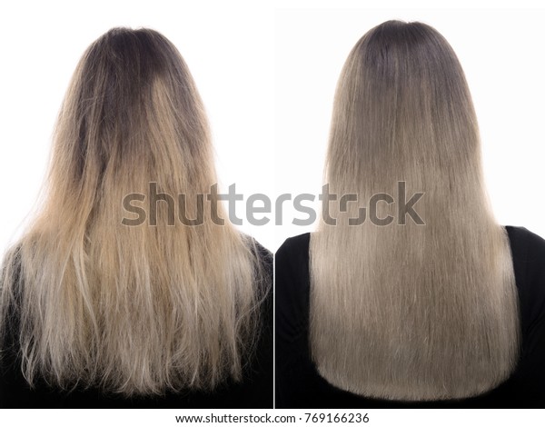 Woman Before After Hair Care On Stock Photo Edit Now 769166236