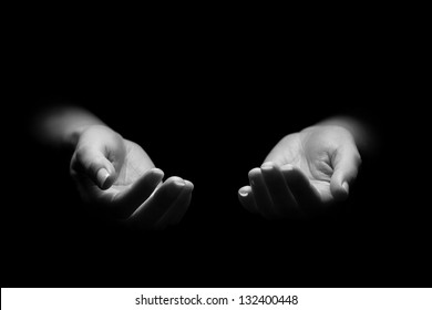 Woman Begging Outstretched Hands Hands Reaching Stock Photo Edit Now