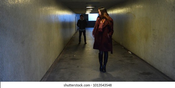 Woman Being Followed