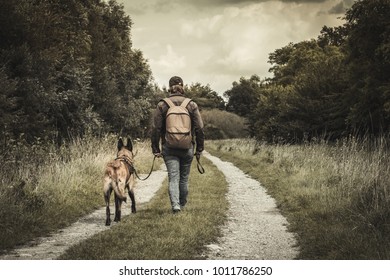 Woman Belgian Malinois Shepherd Post Apocalypse Stock Photo 1011786250 ...