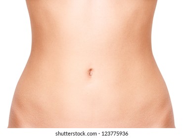 Woman Belly Isolated On White Background