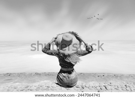 Similar – Image, Stock Photo Close to Heaven. Feminine