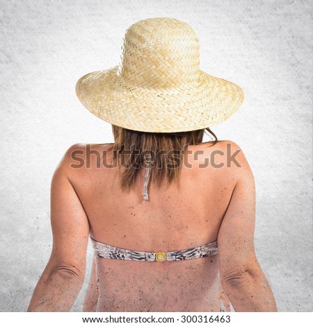 woman in bikini back