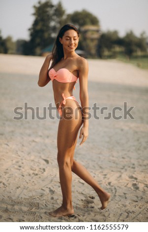 Woman in bikini on a vacation
