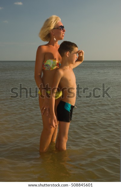 Europe Transformer Shipping Woman Bikini Young Boy Kid Child Stock Photo 508845601 | Shutterstock