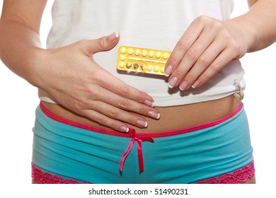 Woman With Birth Control Pills