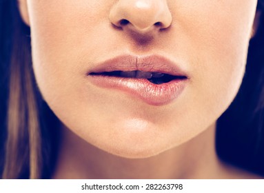 Theme Gorgeous girl biting lip have thought Gorgeous girl biting lip