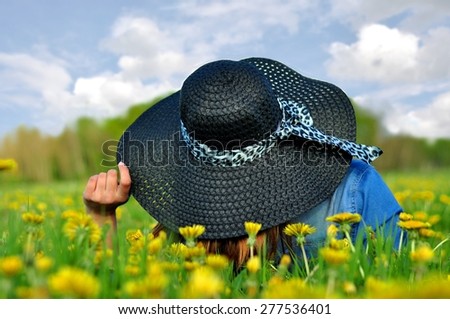 Similar – Image, Stock Photo Mary with a hat Lifestyle