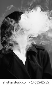 Woman Blows Out Her Mouth Cigarette Stock Photo 1453542755 | Shutterstock