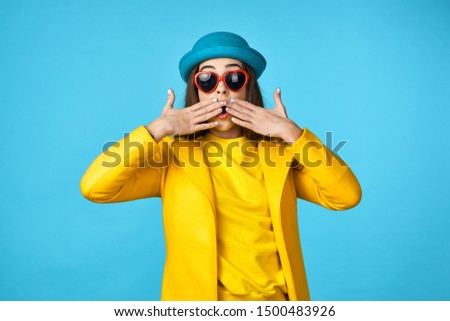 Similar – Man observing something through binoculars