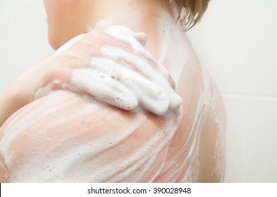 Woman Body Details In The Shower