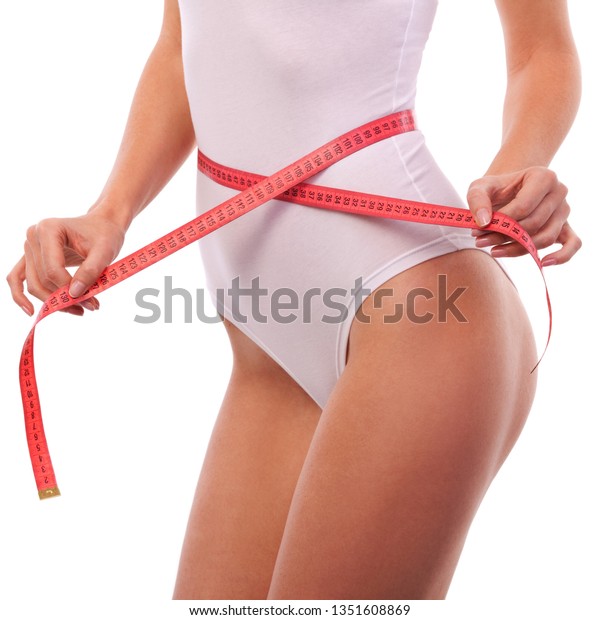 Woman Body Measure Tape Close Sporty Stock Photo Edit Now