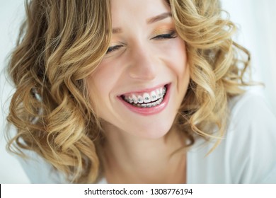 Woman With Braces