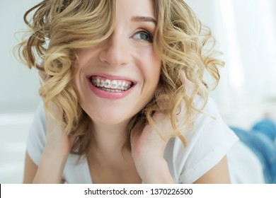 Woman In Braces