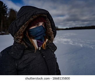 Woman Bundled Up In Winter