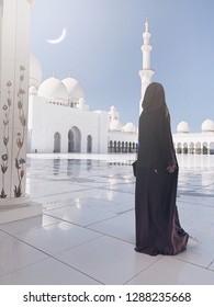 Woman In A Burqa In Sheikh Zayed Mosque