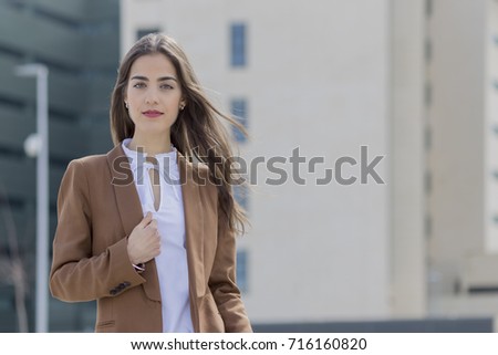 Woman business outdoor building