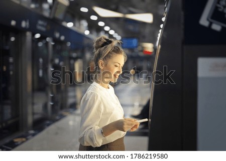 Similar – Image, Stock Photo Girl in the City